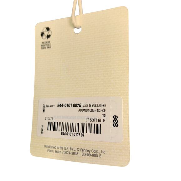 Ana High Rise Wide Leg Jeans Size 12 Button Fly Stretch Denim Blue NEW Raw Hem - Picture 6 of 9